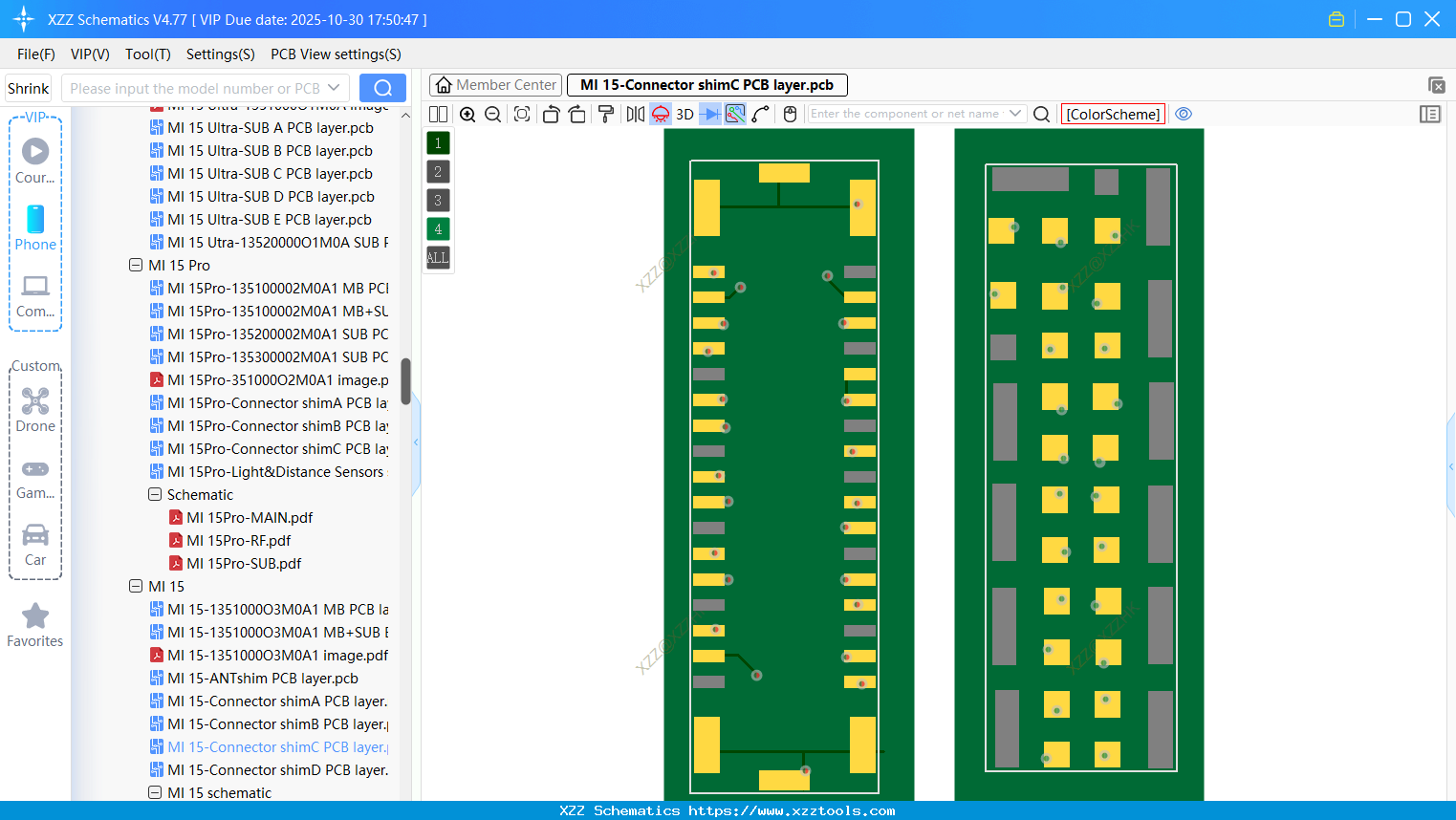 Xiaomi MI 15-Connector ShimC PCB Layer